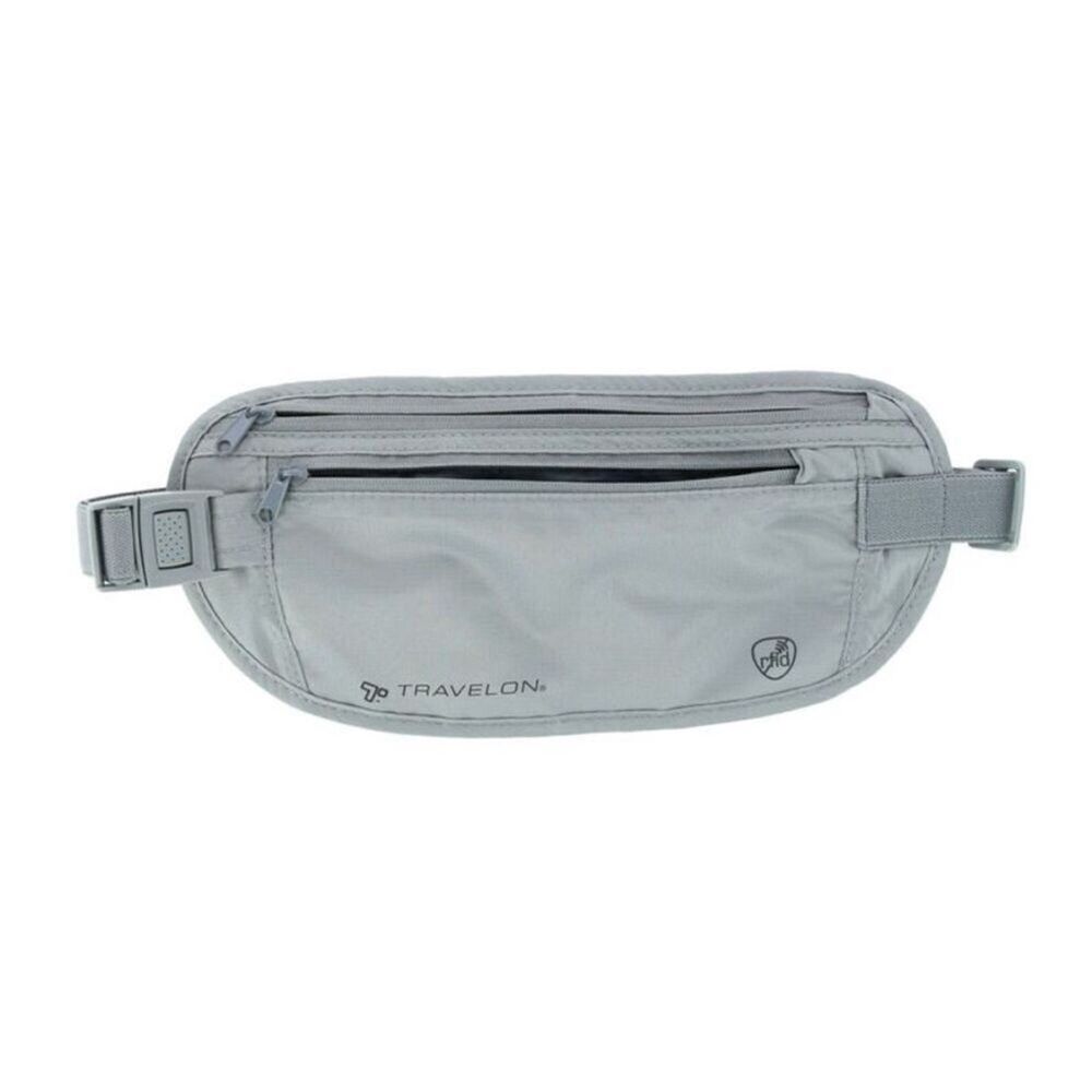 New Travelon Gray RFID Blocking Undergarment Waist Pouch Gray bag new